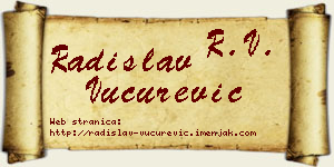 Radislav Vučurević vizit kartica
